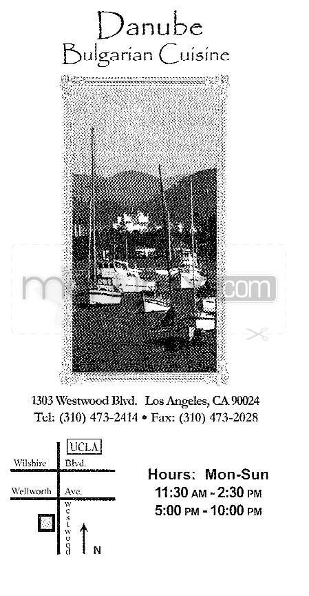 Danube - Los Angeles, CA menu_pic