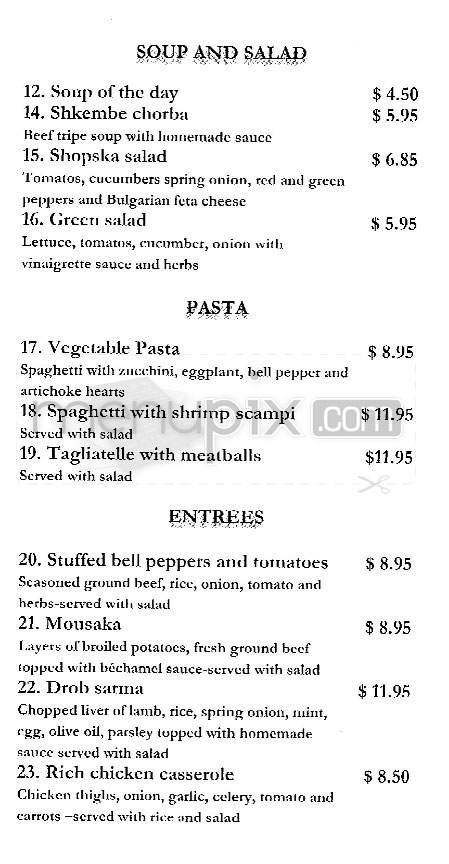 Danube - Los Angeles, CA menu_pic