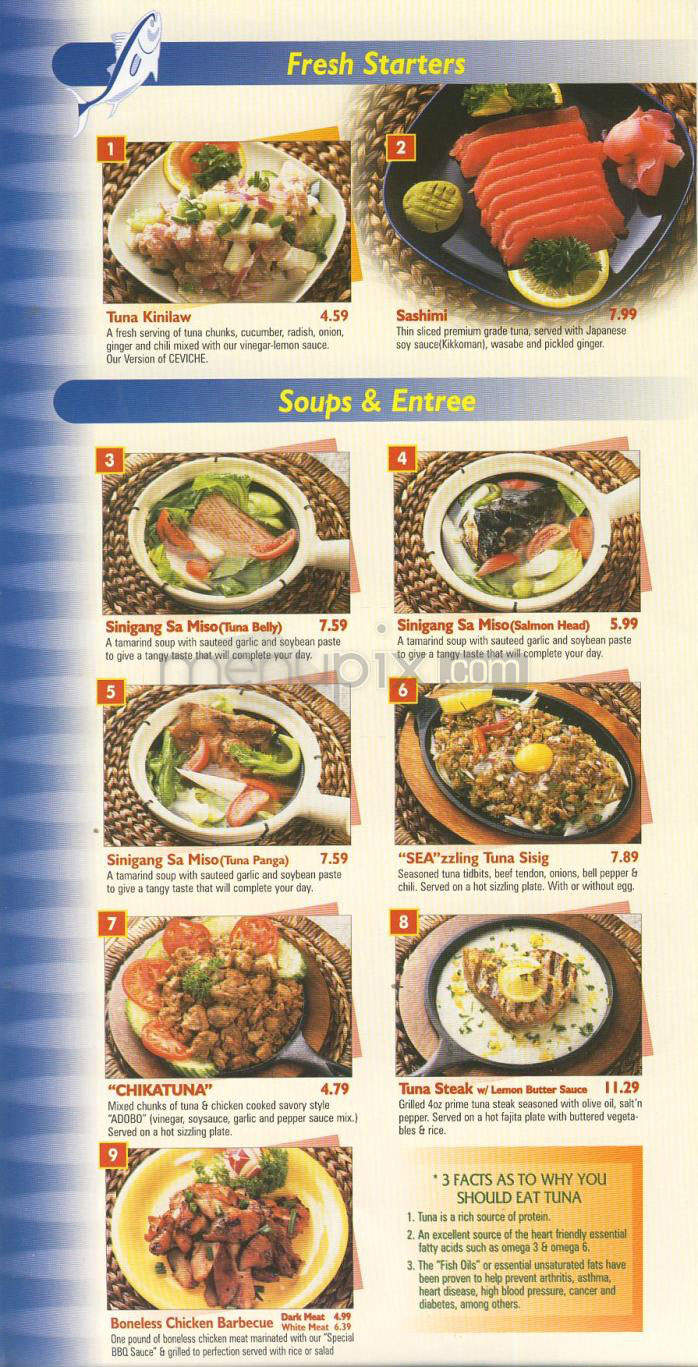Davao Tuna Grill - Glendale, CA menu_pic