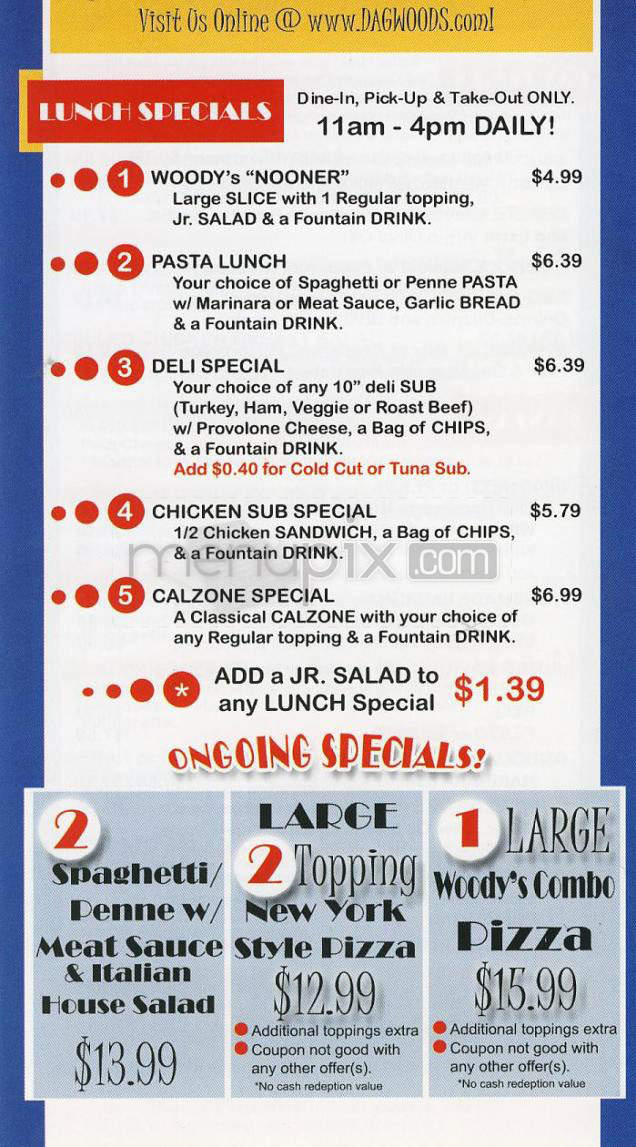 Dagwoods Pizza - Venice, CA menu_pic