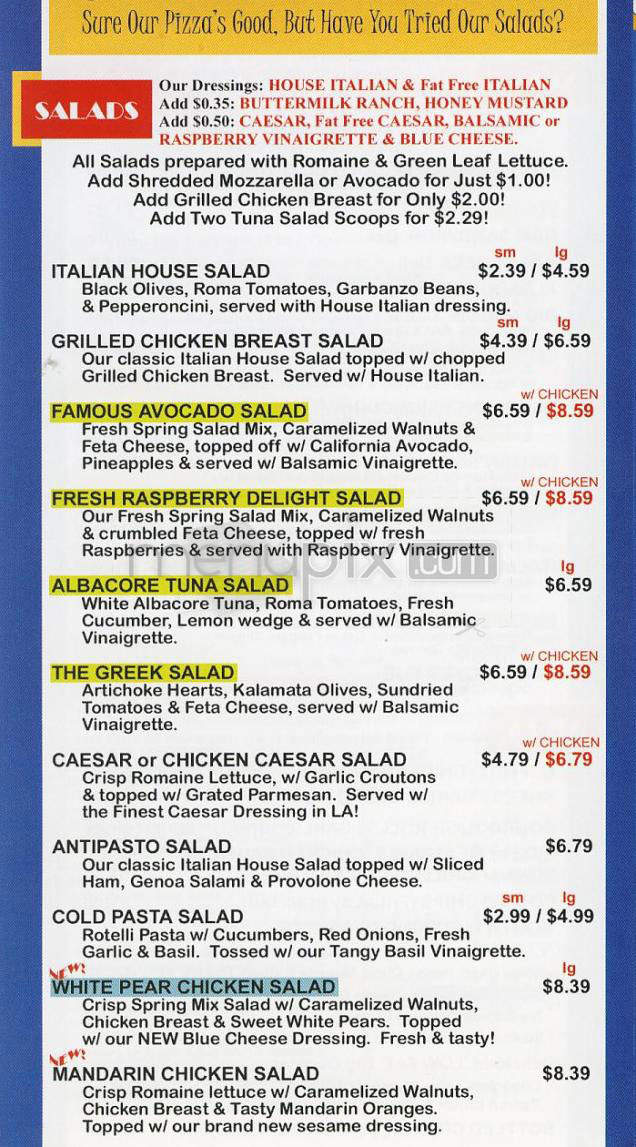 Dagwoods Pizza - Venice, CA menu_pic