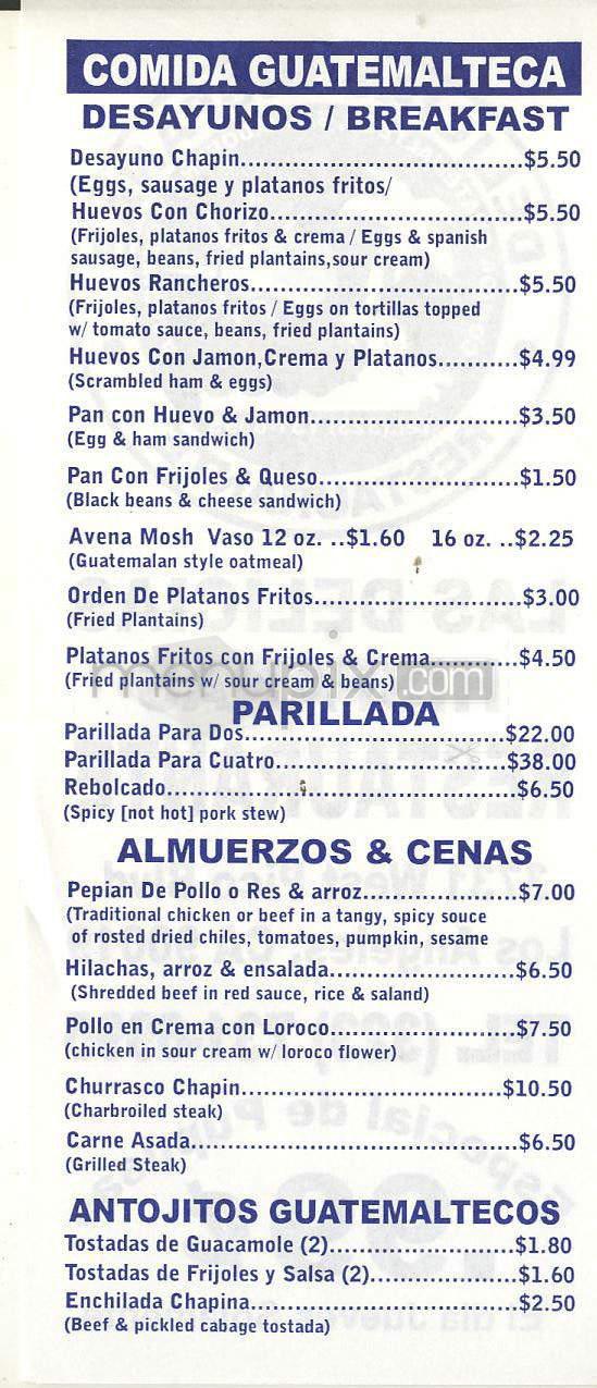 Delicias Hispanas Restaurante - Los Angeles, CA menu_pic
