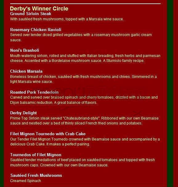 The Derby - Arcadia, CA menu_pic