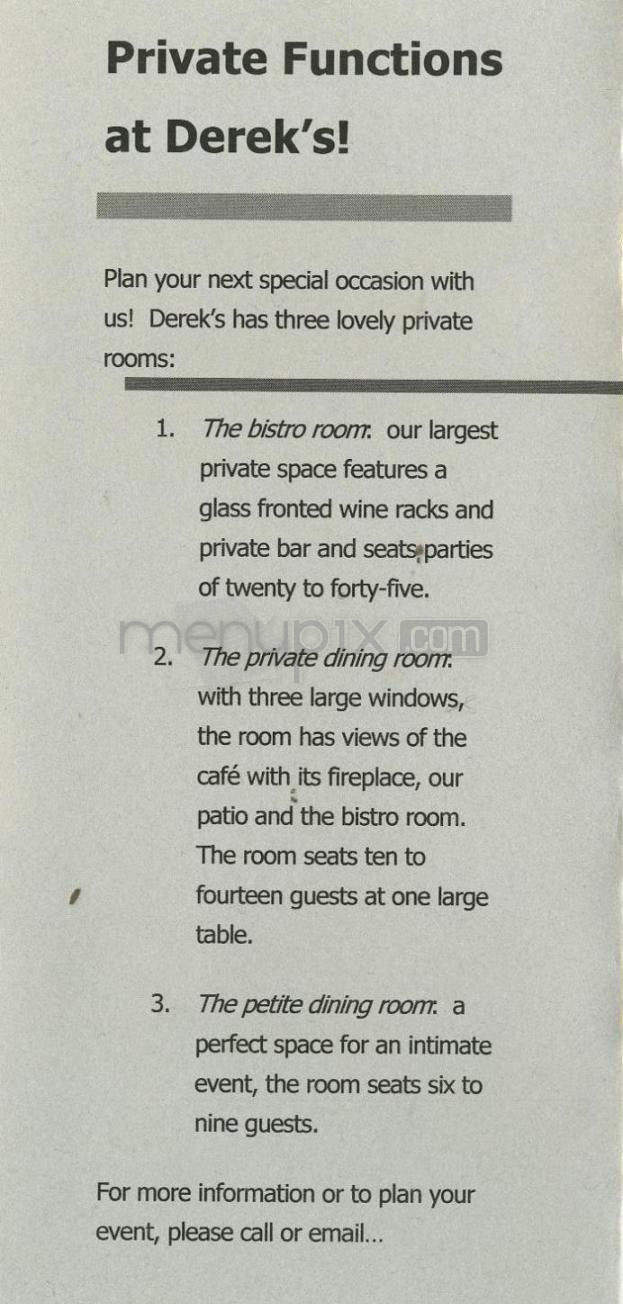 Derek's Bistro - Pasadena, CA menu_pic