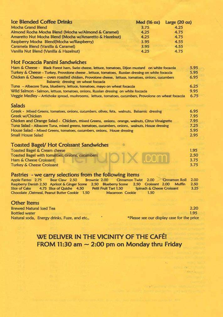 Destini Cafe - Los Angeles, CA menu_pic