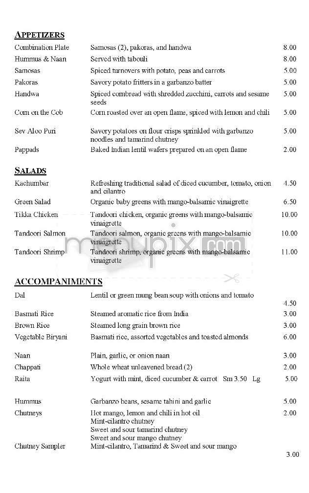 Dhaba - Santa Monica, CA menu_pic
