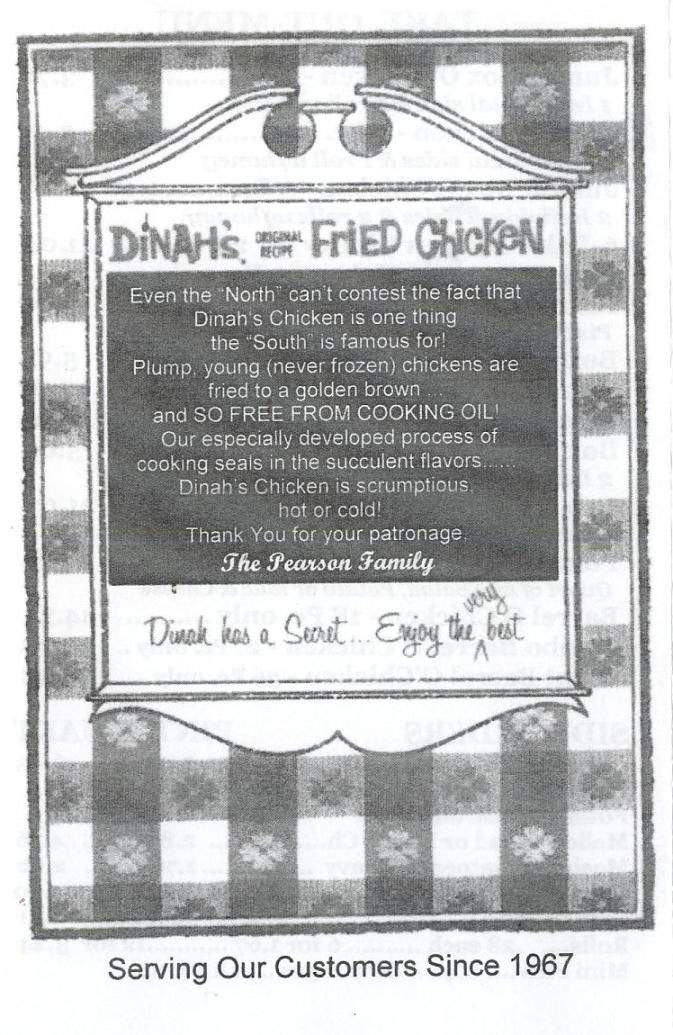 Dinah's Fried Chicken - Glendale, CA menu_pic