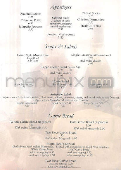 Domenico's Italian Restaurant - Pasadena, CA menu_pic