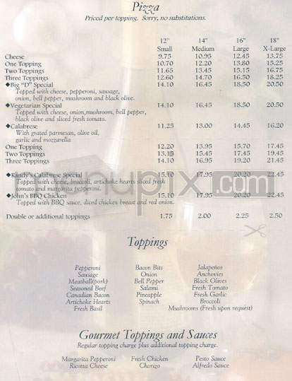 Domenico's Italian Restaurant - Pasadena, CA menu_pic