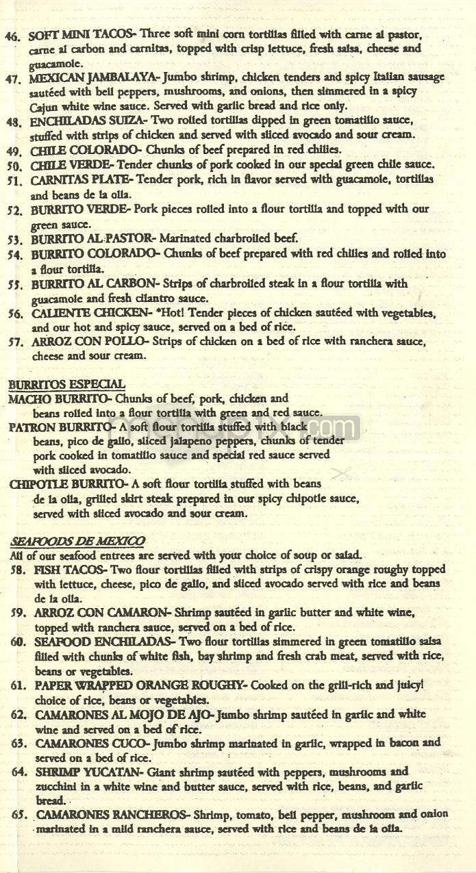 Don Cuco's - Glendale, CA menu_pic