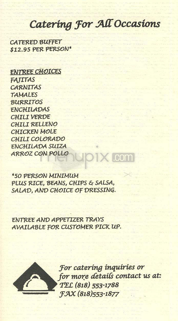 Don Cuco's - Glendale, CA menu_pic