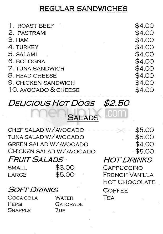 Doreen's Tropical Fruit - Los Angeles, CA menu_pic