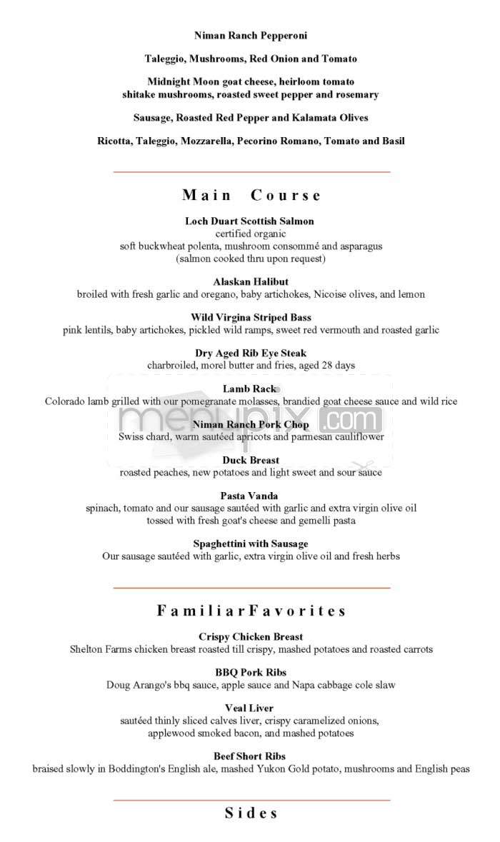 Doug Arango's - West Hollywood, CA menu_pic