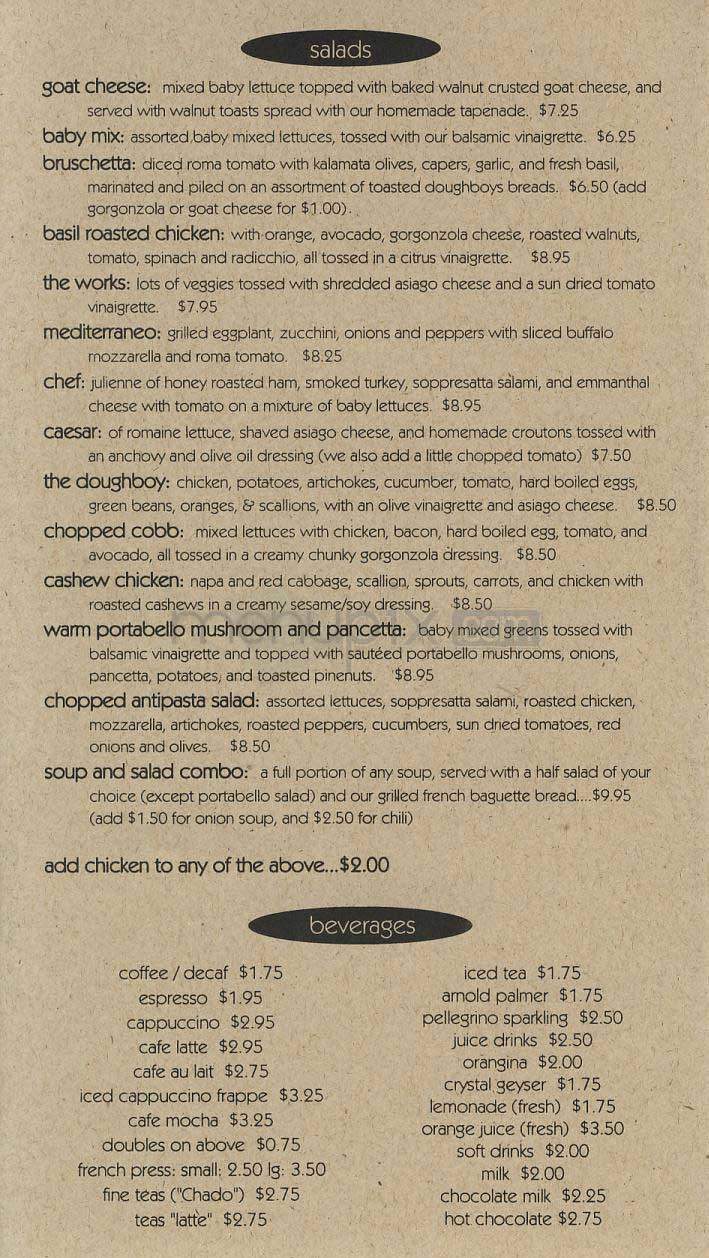 Doughboys - Los Angeles, CA menu_pic