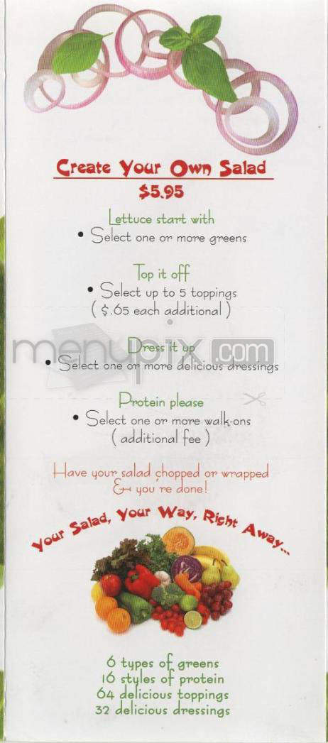 The Dressing Room - Sherman Oaks, CA menu_pic