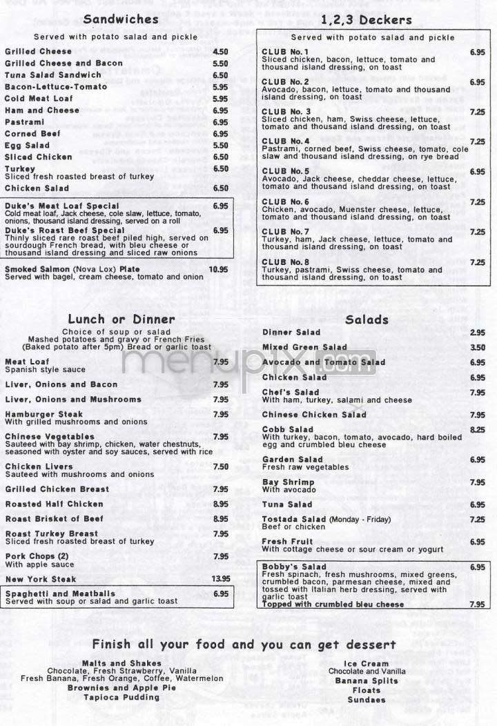 Duke's West Hollywood - West Hollywood, CA menu_pic