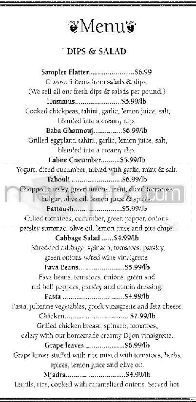 Dunya's Kitchen - Los Angeles, CA menu_pic