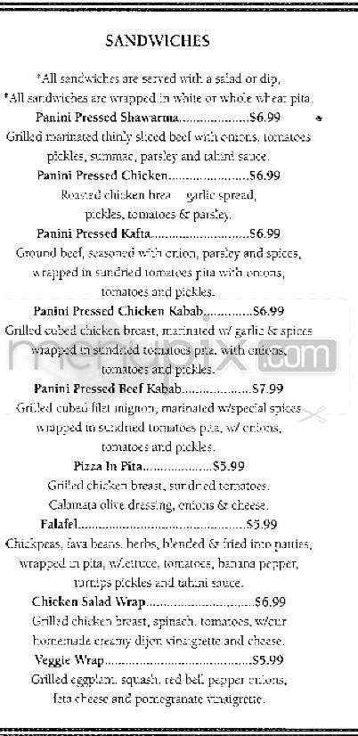 Dunya's Kitchen - Los Angeles, CA menu_pic