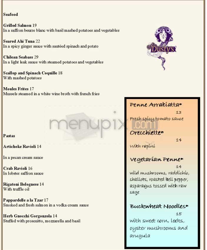Dusty's - Los Angeles, CA menu_pic