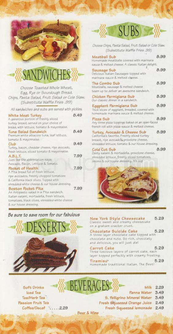 Earth Wind & Flour - Santa Monica, CA menu_pic