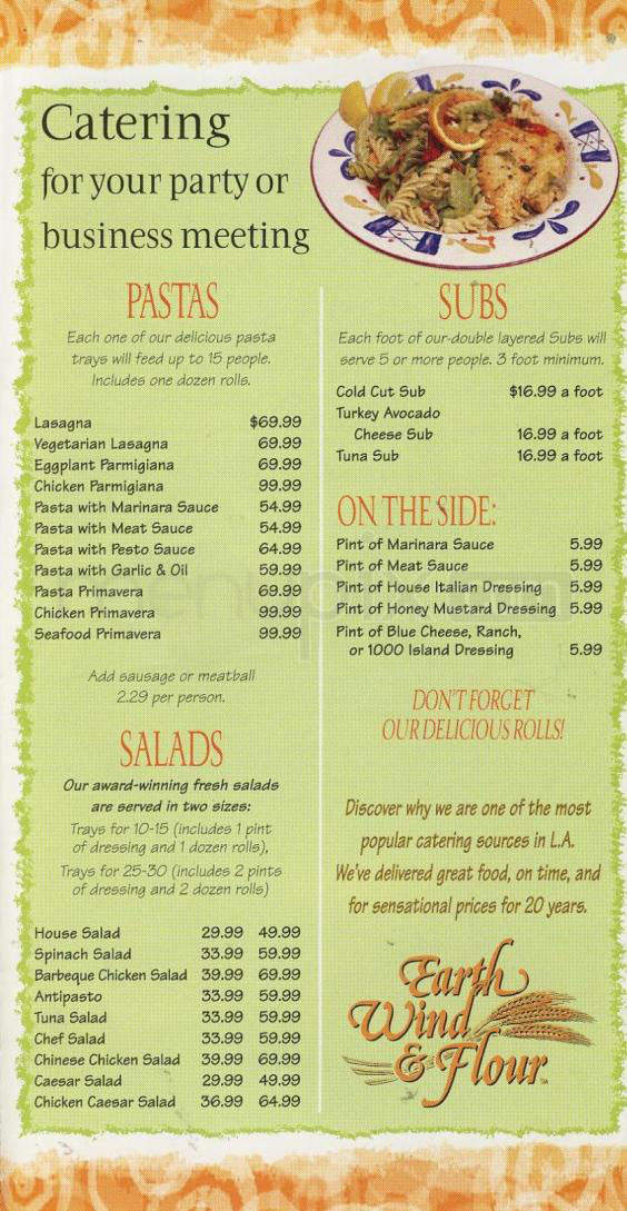 Earth Wind & Flour - Santa Monica, CA menu_pic