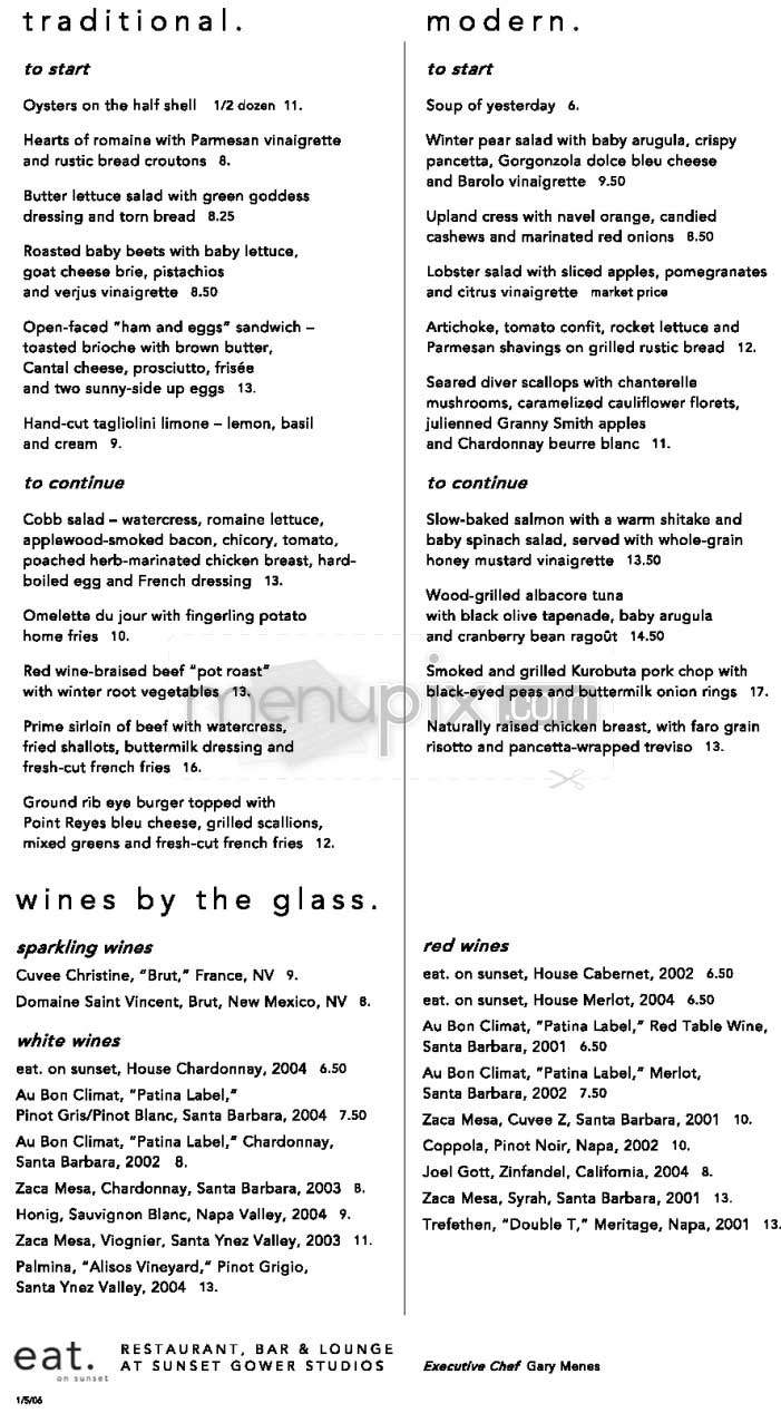 Eat. On Sunset - Los Angeles, CA menu_pic