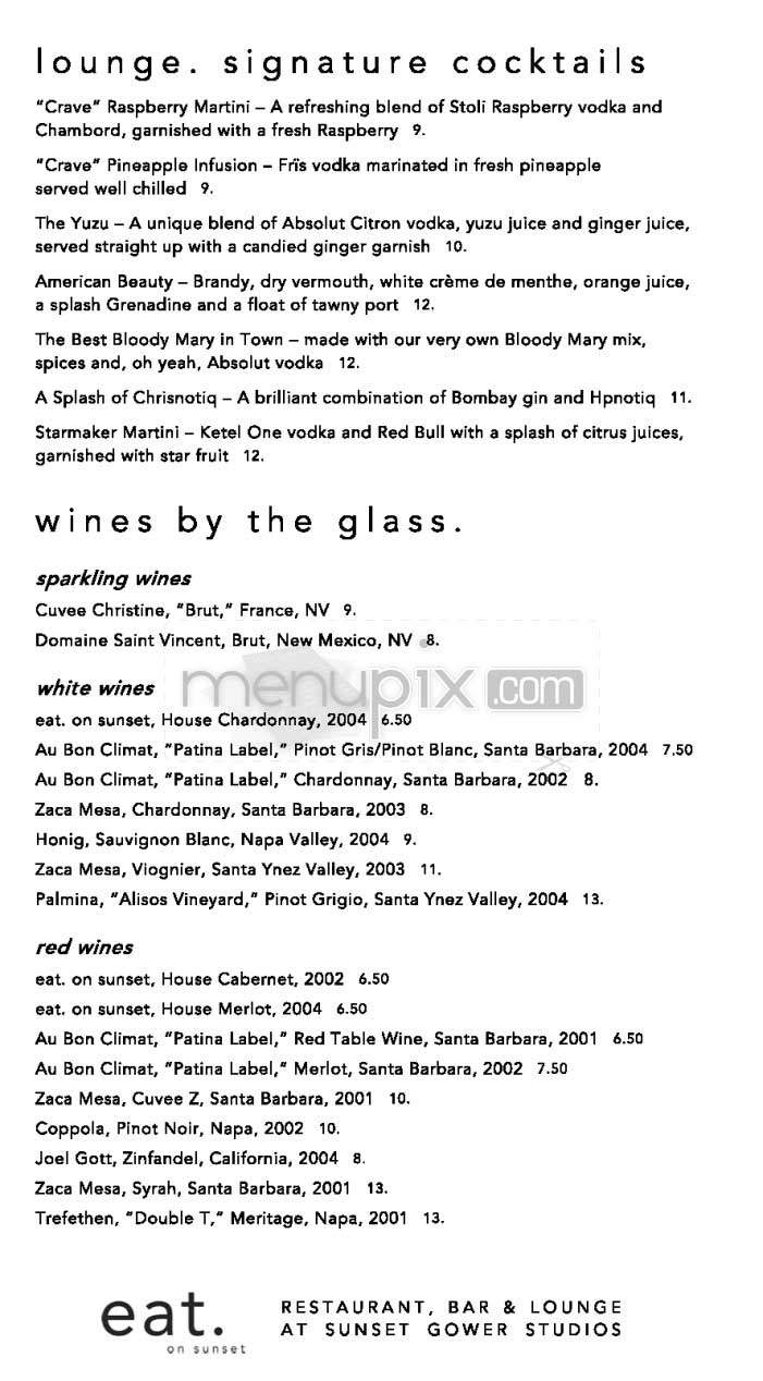Eat. On Sunset - Los Angeles, CA menu_pic