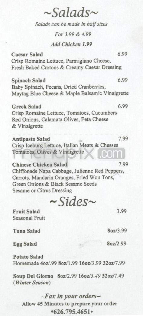 Eddie's Market - Pasadena, CA menu_pic
