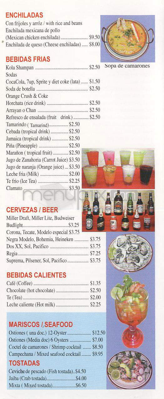 El Baron De Centro America - Los Angeles, CA menu_pic