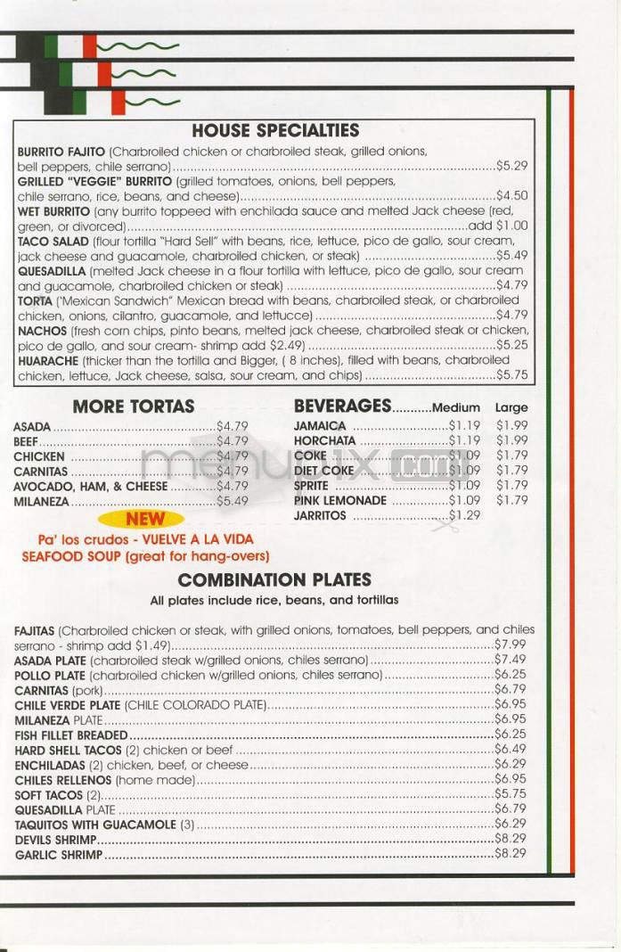 El Chili Taqueria - West Hollywood, CA menu_pic
