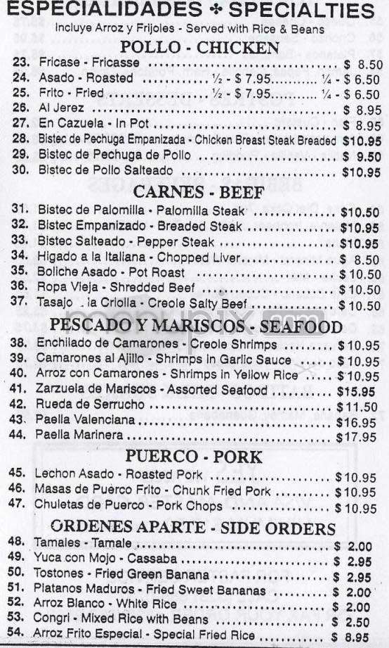 El Cochinito - Los Angeles, CA menu_pic