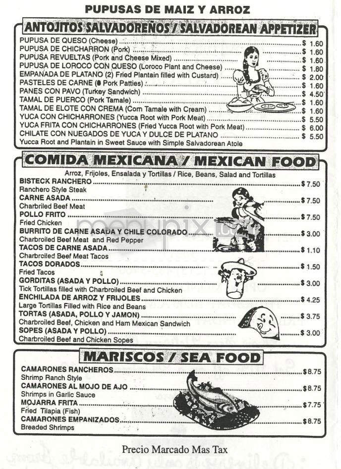 El Merendero - Los Angeles, CA menu_pic
