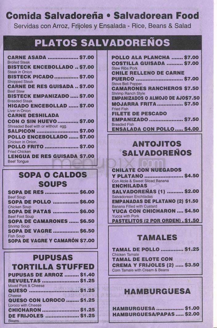 El Mirador - Los Angeles, CA menu_pic