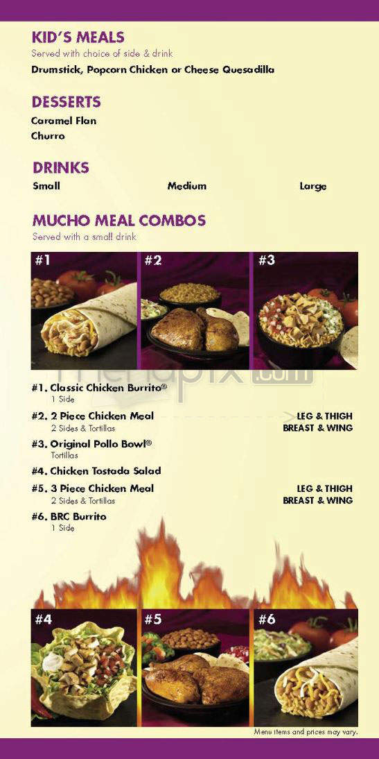 El Pollo Loco - El Segundo, CA menu_pic