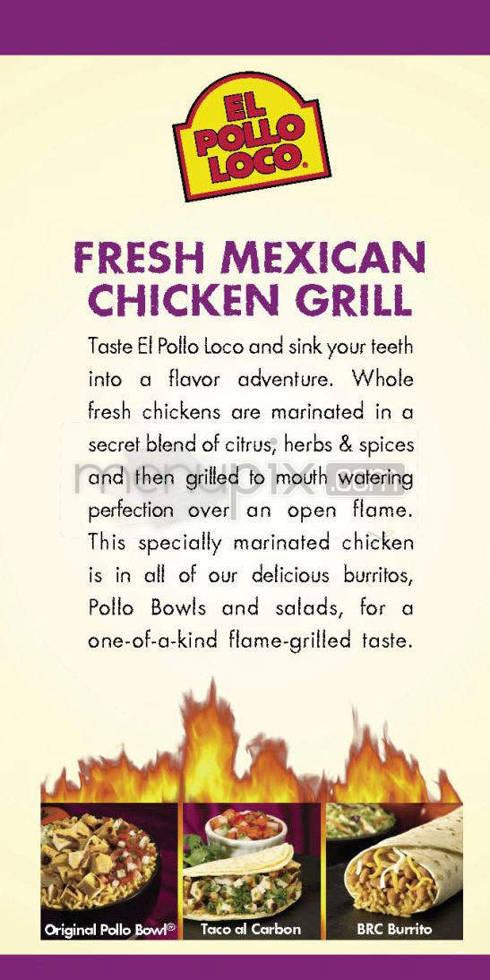 El Pollo Loco - El Segundo, CA menu_pic
