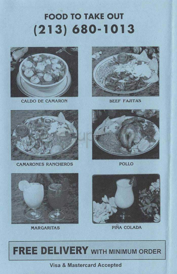 El Rancho - Los Angeles, CA menu_pic
