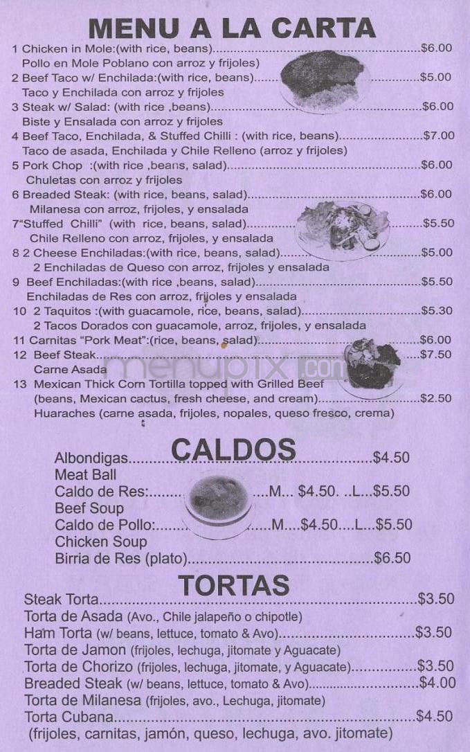 El Ruby Cafe - Glendale, CA menu_pic