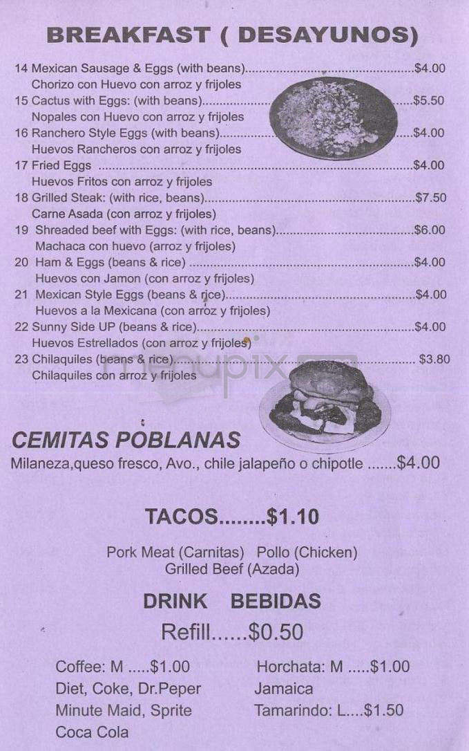 El Ruby Cafe - Glendale, CA menu_pic