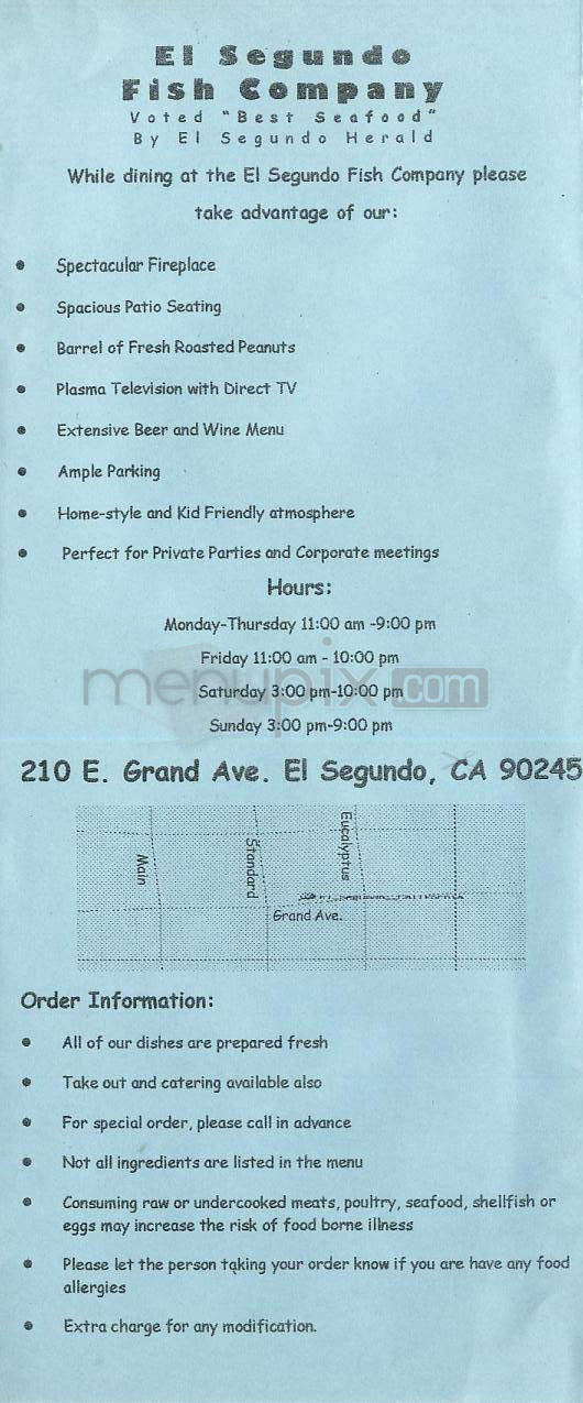 El Segundo Fish Co - El Segundo, CA menu_pic