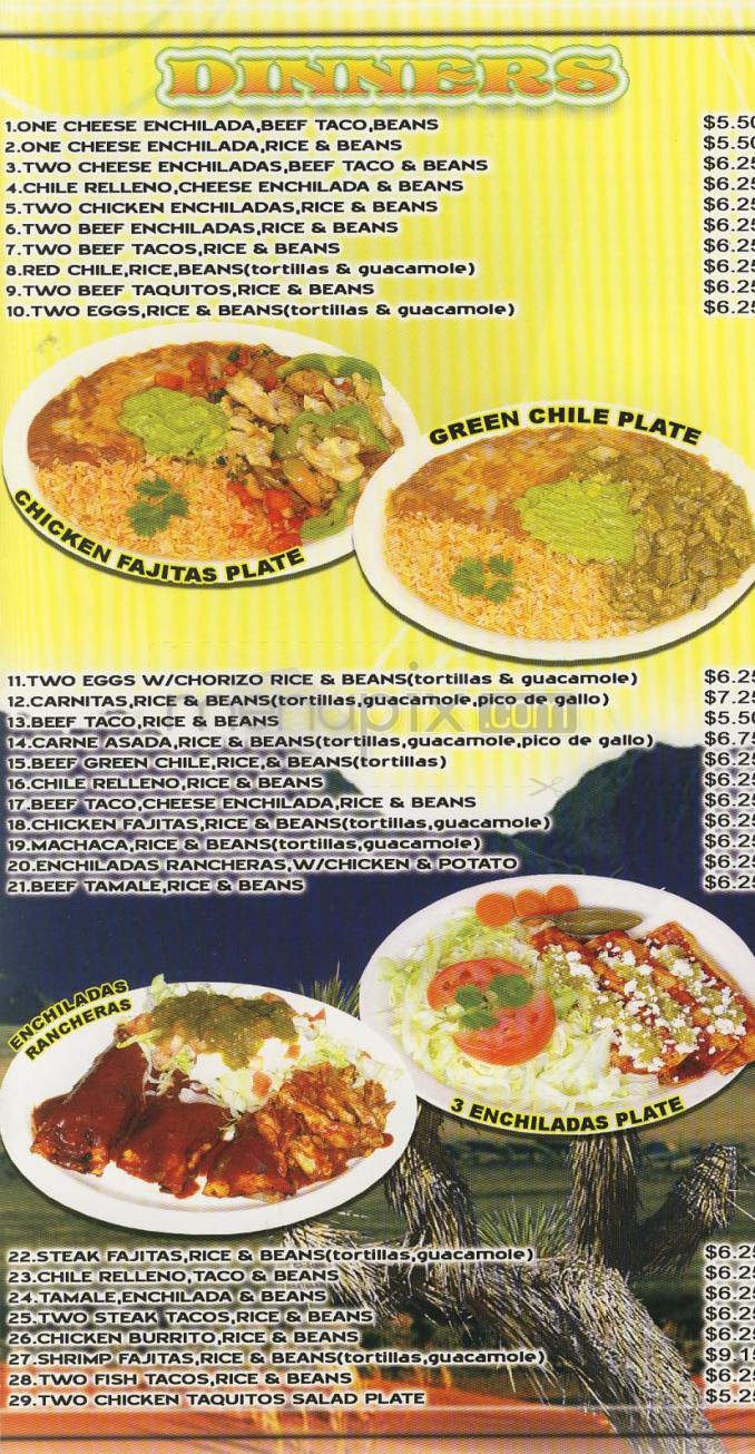 El Tarasco - Venice, CA menu_pic