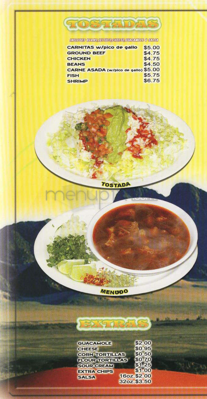 El Tarasco - Venice, CA menu_pic