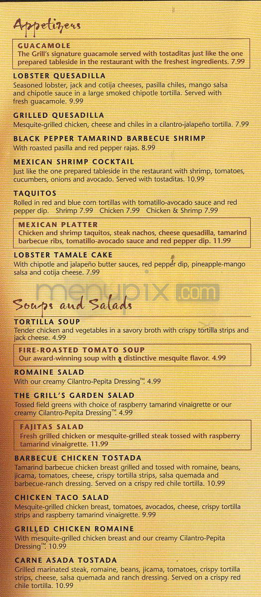 El Torito Grill - Beverly Hills, CA menu_pic