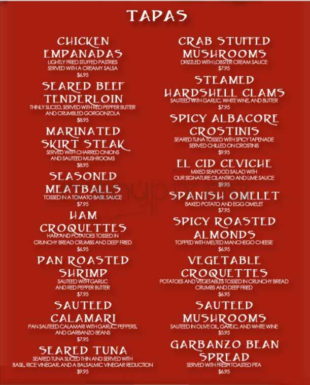 El Cid Show - Los Angeles, CA menu_pic