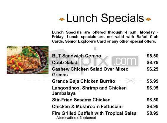 Elephant Bar & Restaurant - Burbank, CA menu_pic