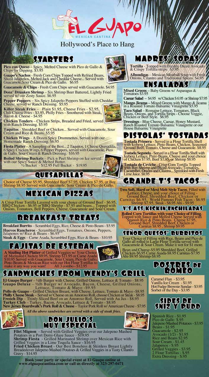 El Guapo - West Hollywood, CA menu_pic