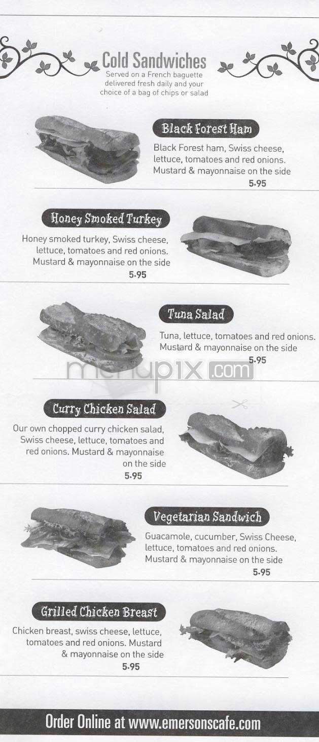 Emerson's Cafe - Los Angeles, CA menu_pic