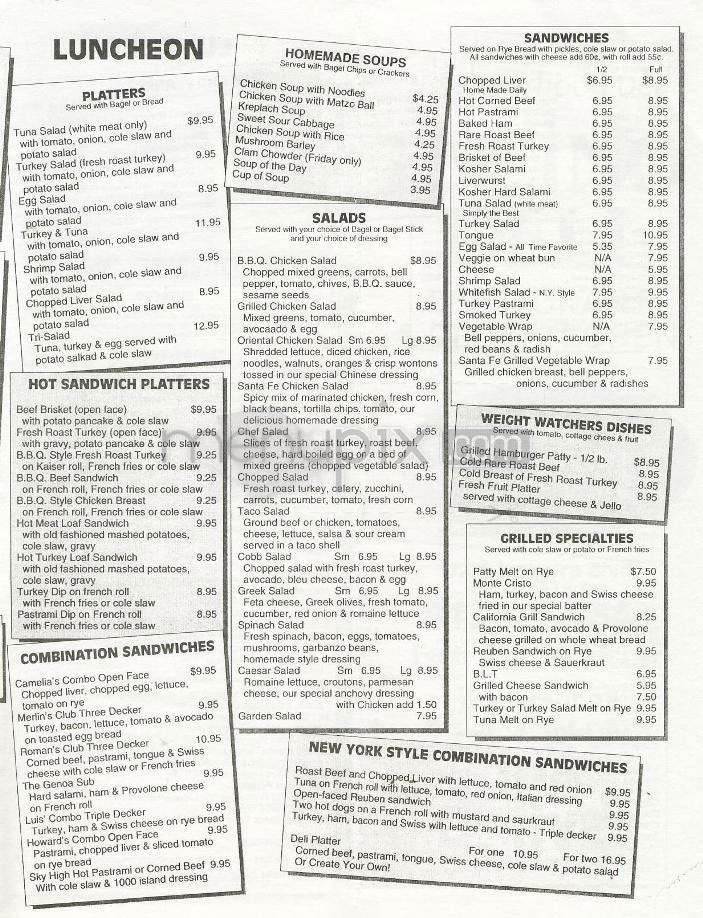 Encino Deli & Restaurant - Encino, CA menu_pic