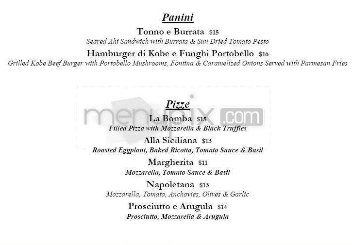 Enoteca Drago - Beverly Hills, CA menu_pic