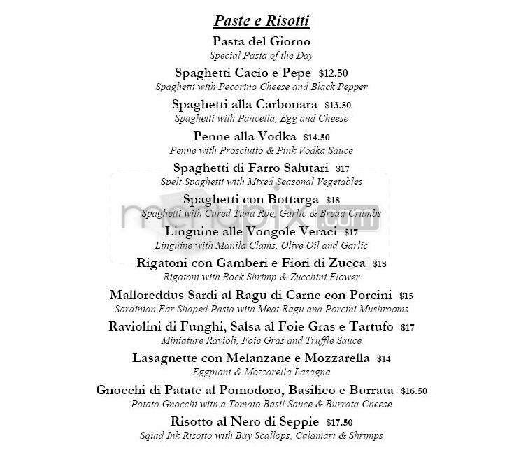 Enoteca Drago - Beverly Hills, CA menu_pic