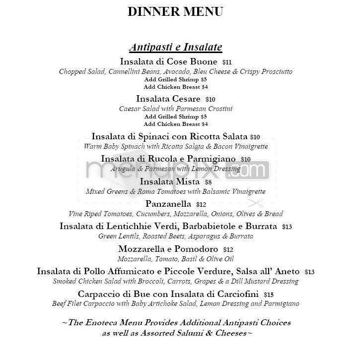 Enoteca Drago - Beverly Hills, CA menu_pic